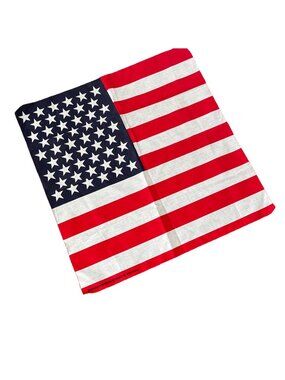 Vintage NOS Hav-A-Hank American Flag Bandana ~ Red White & Blue ~ Made In USA